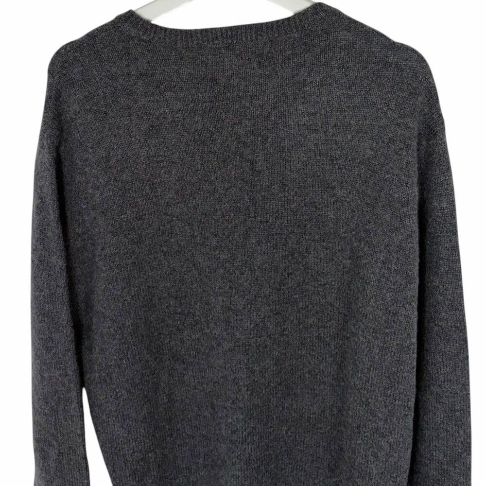 SOMETHING NAVY Silk & Cashmere Pullover Sweater Medium Gray Heather - Picture 7 of 11